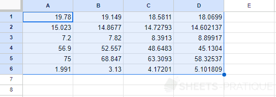 google sheets numbers number format